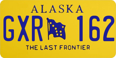 AK license plate GXR162