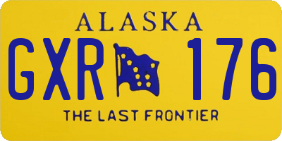 AK license plate GXR176