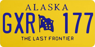 AK license plate GXR177