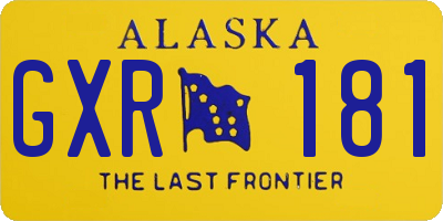 AK license plate GXR181