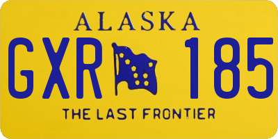 AK license plate GXR185
