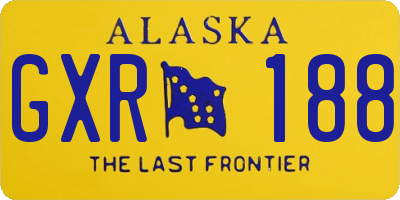 AK license plate GXR188