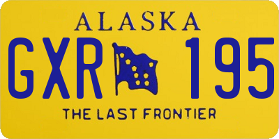 AK license plate GXR195