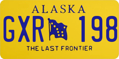 AK license plate GXR198