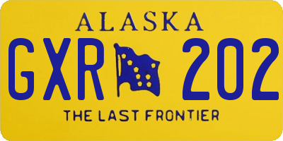AK license plate GXR202