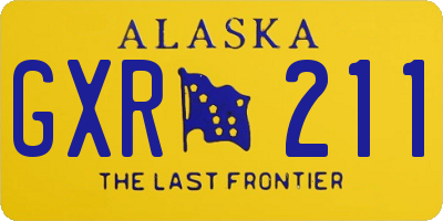AK license plate GXR211
