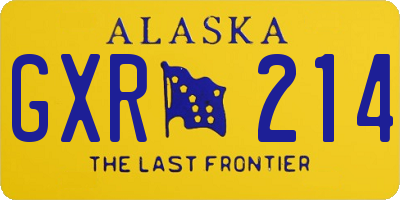 AK license plate GXR214