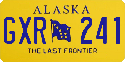 AK license plate GXR241