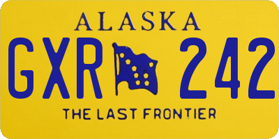 AK license plate GXR242