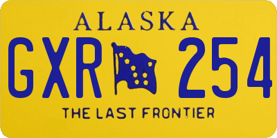 AK license plate GXR254