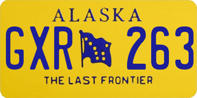 AK license plate GXR263