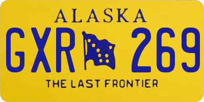 AK license plate GXR269