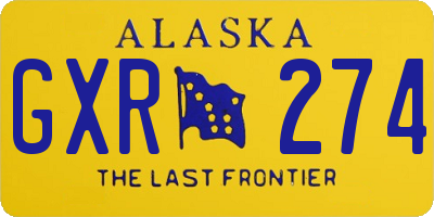 AK license plate GXR274