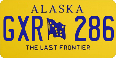 AK license plate GXR286