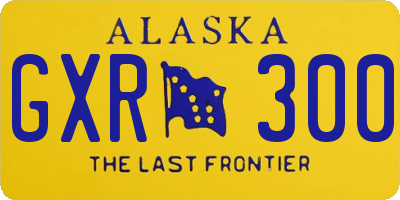 AK license plate GXR300