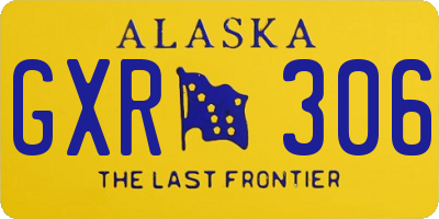 AK license plate GXR306