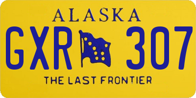 AK license plate GXR307