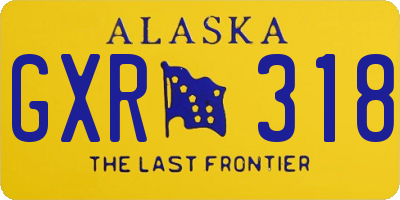 AK license plate GXR318