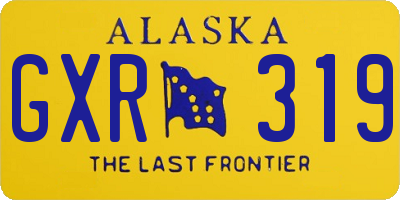 AK license plate GXR319