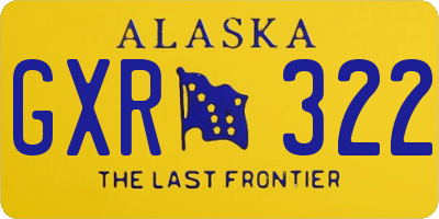AK license plate GXR322