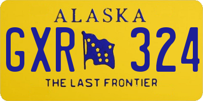 AK license plate GXR324