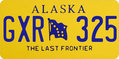 AK license plate GXR325