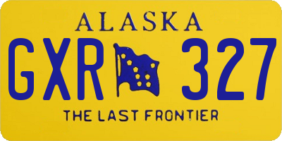 AK license plate GXR327