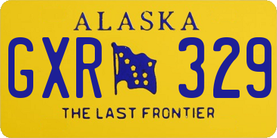 AK license plate GXR329