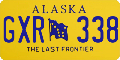 AK license plate GXR338