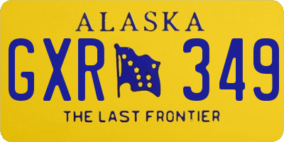 AK license plate GXR349