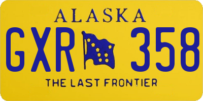 AK license plate GXR358