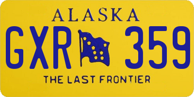 AK license plate GXR359