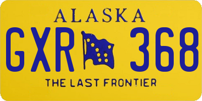 AK license plate GXR368