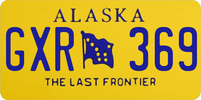 AK license plate GXR369