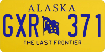 AK license plate GXR371