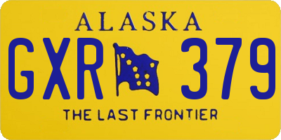 AK license plate GXR379