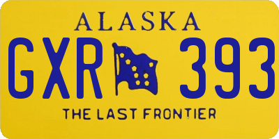 AK license plate GXR393