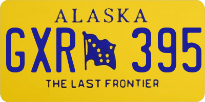 AK license plate GXR395