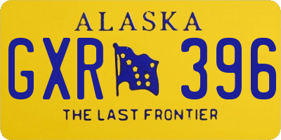 AK license plate GXR396