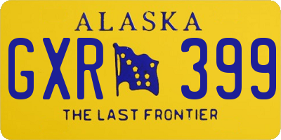 AK license plate GXR399