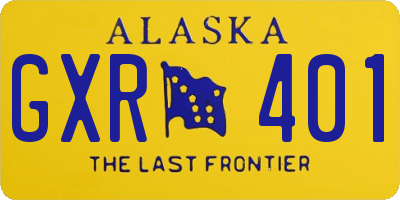 AK license plate GXR401