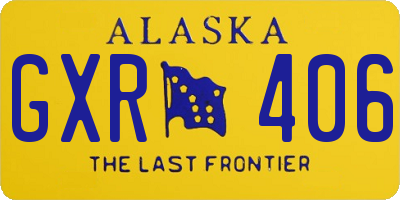 AK license plate GXR406