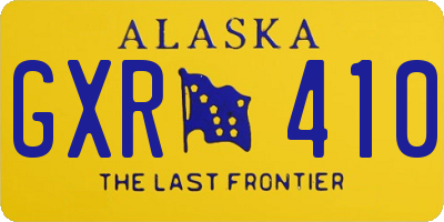 AK license plate GXR410