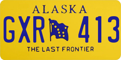 AK license plate GXR413