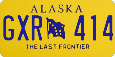 AK license plate GXR414