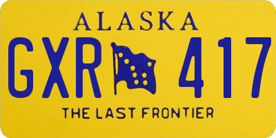 AK license plate GXR417