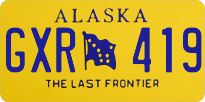 AK license plate GXR419