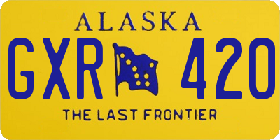 AK license plate GXR420