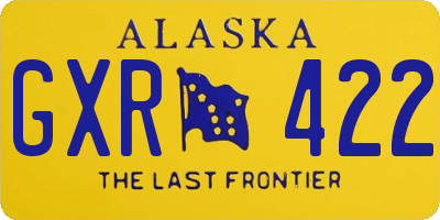 AK license plate GXR422