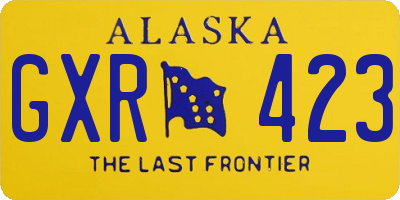 AK license plate GXR423